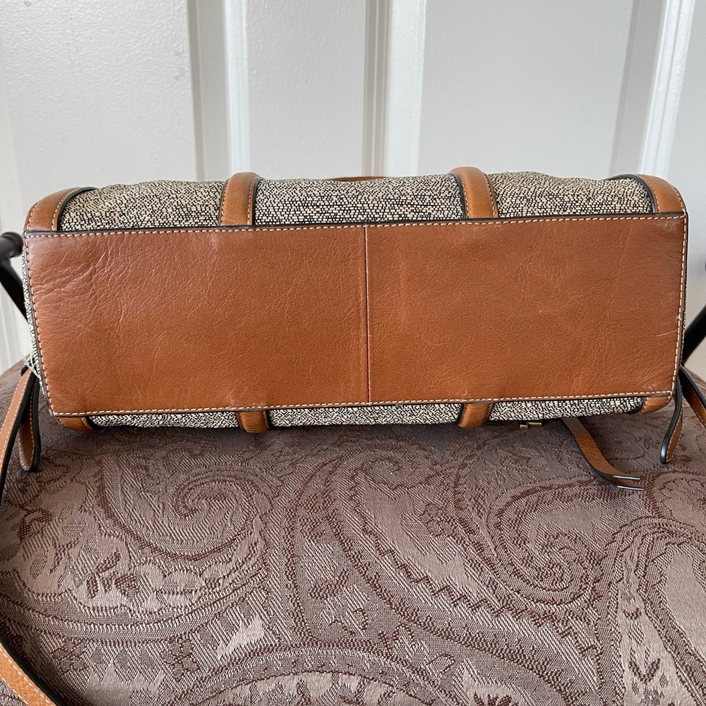 Fossil Kendall Taupe Leather Sachel EUC - Picture 6 of 8